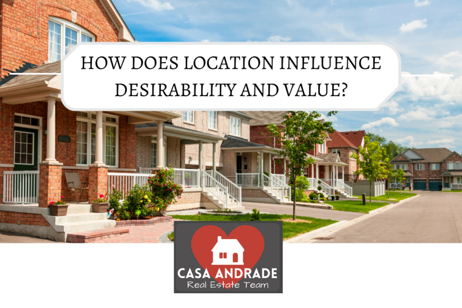 How does location influence desirability and value?